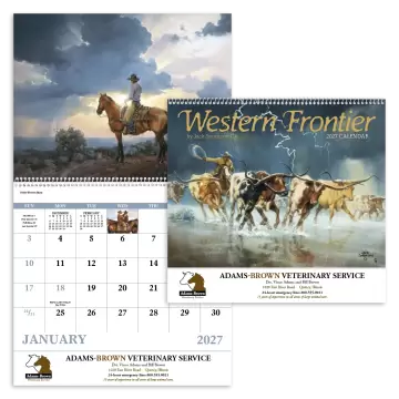 Western Frontier Wall Calendar - Spiral